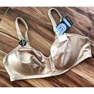 Bali Bra Passion For Comfort Natural Uplift Wirefree Size 44C Style 3228 Tan New